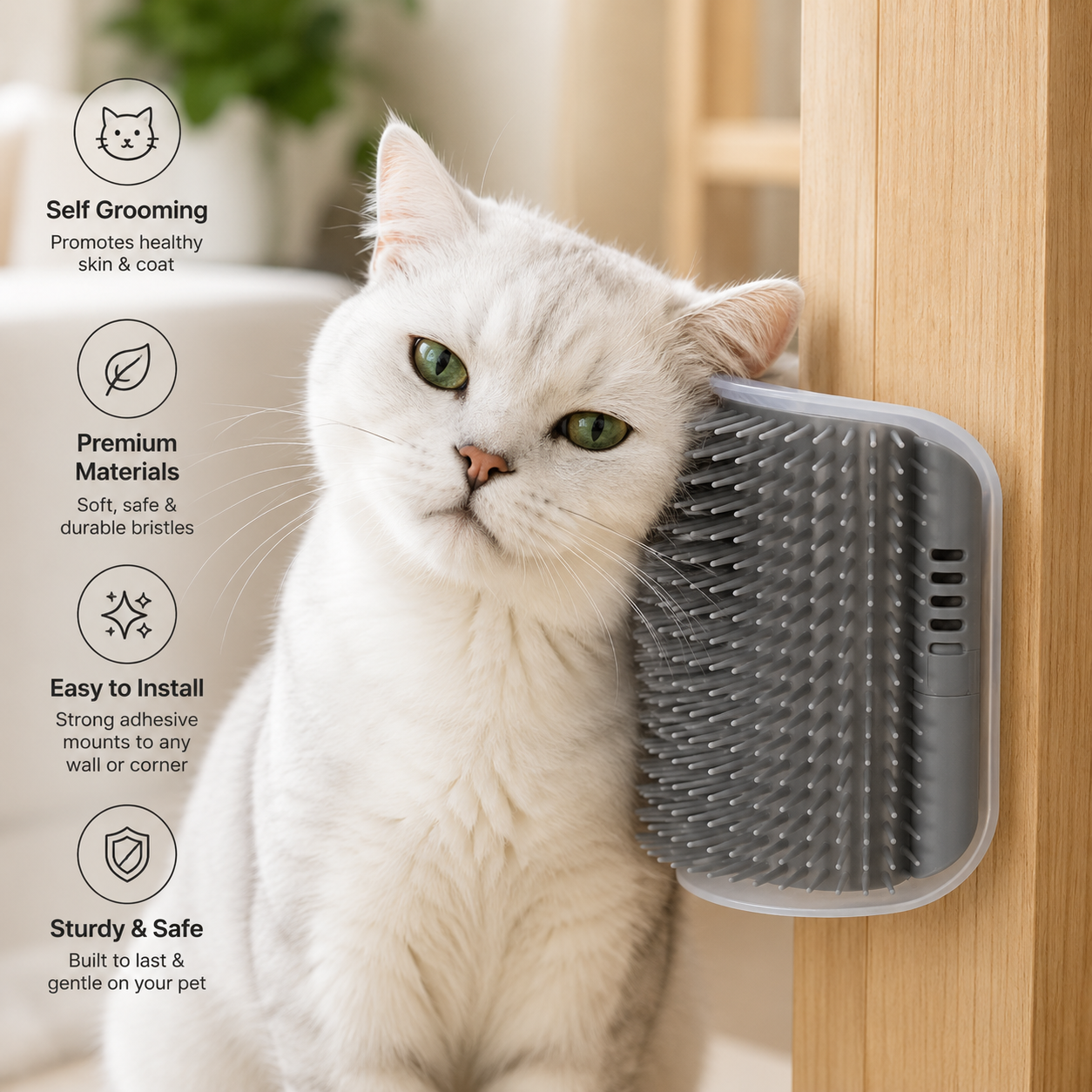 Cat Self-Grooming Wall Brush