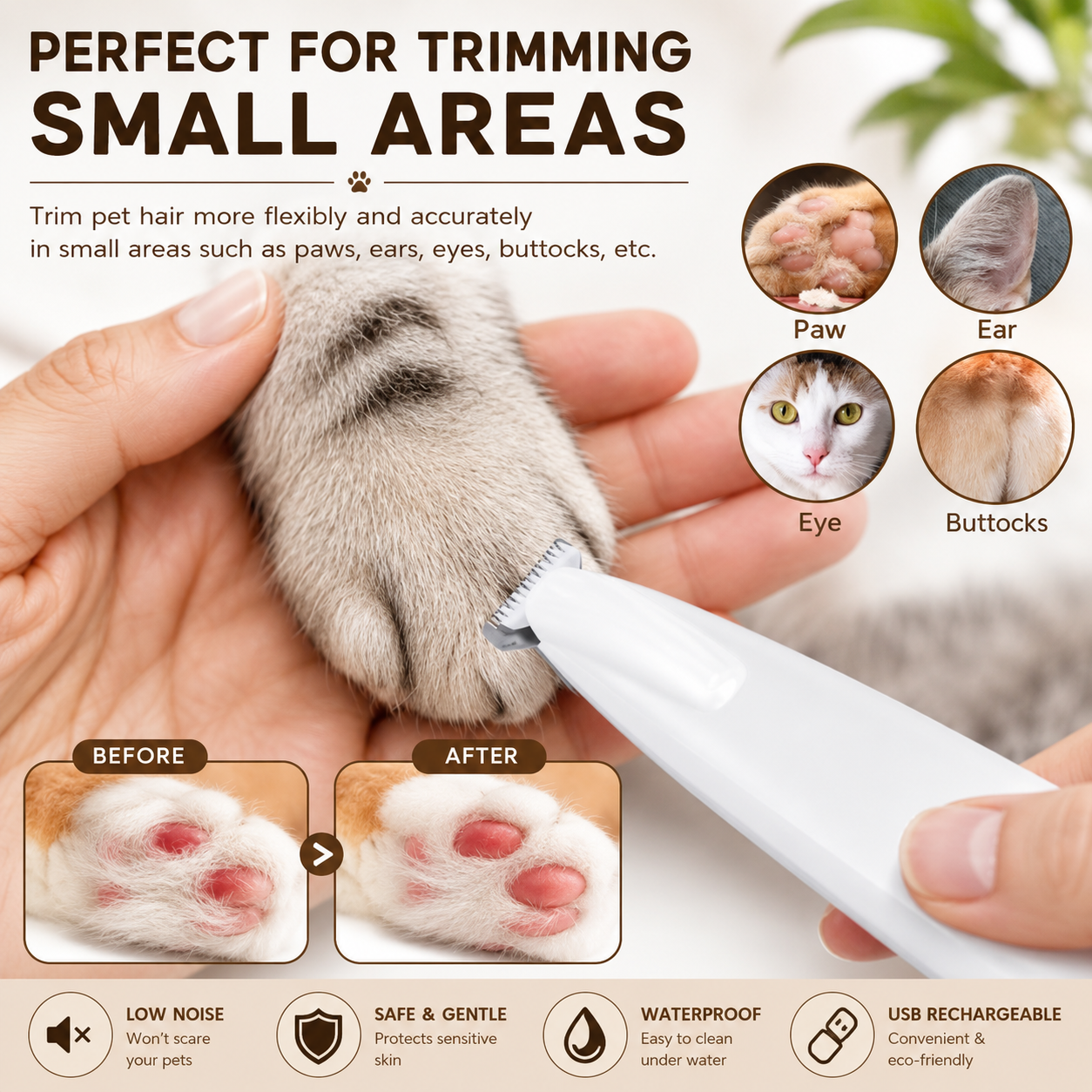 Waterproof Pet Paw Trimmer