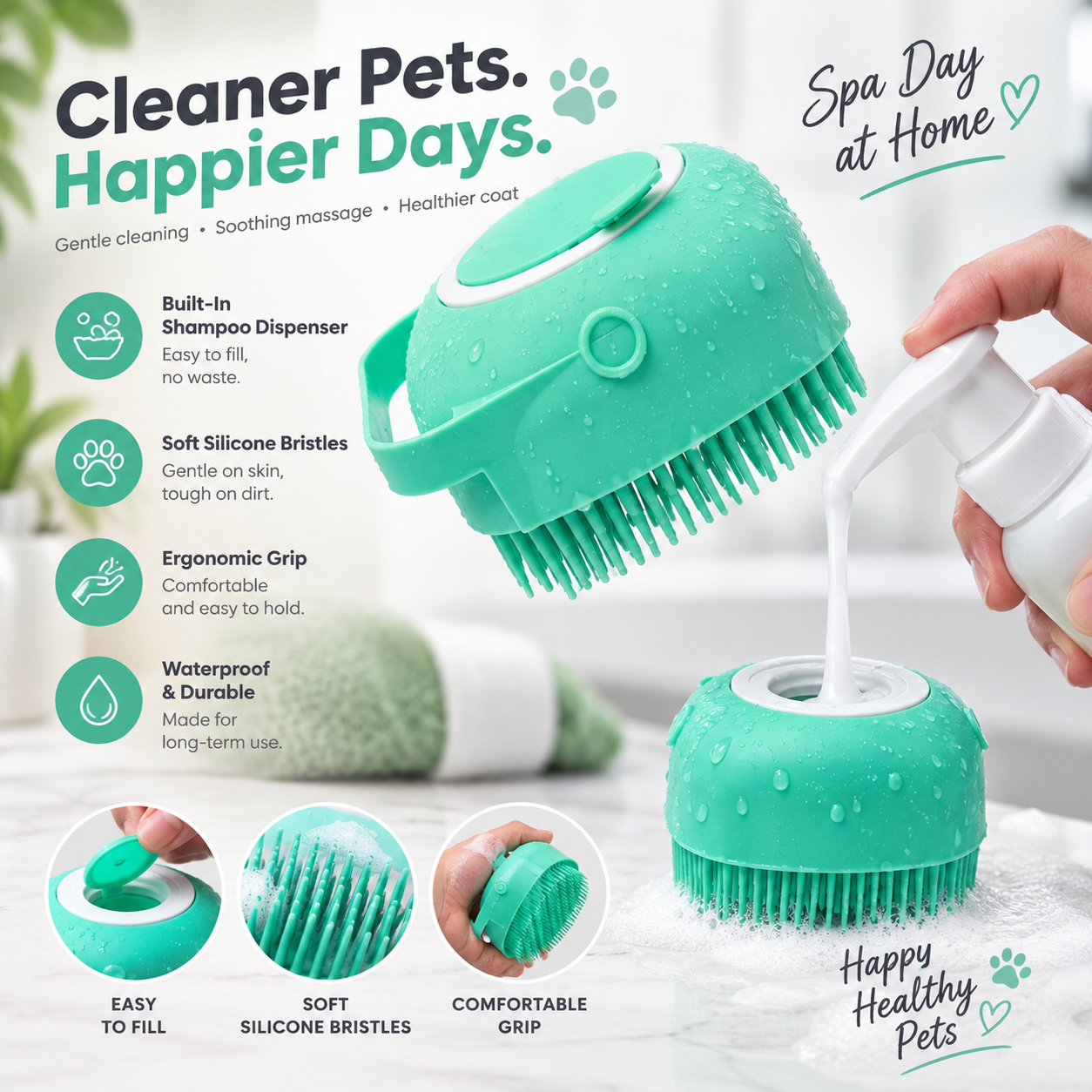 Silicone Dog Bath Brush